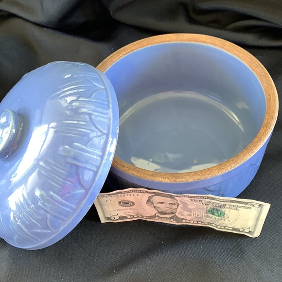 Blue Stoneware Casserole Dish - Picture 3 of 11